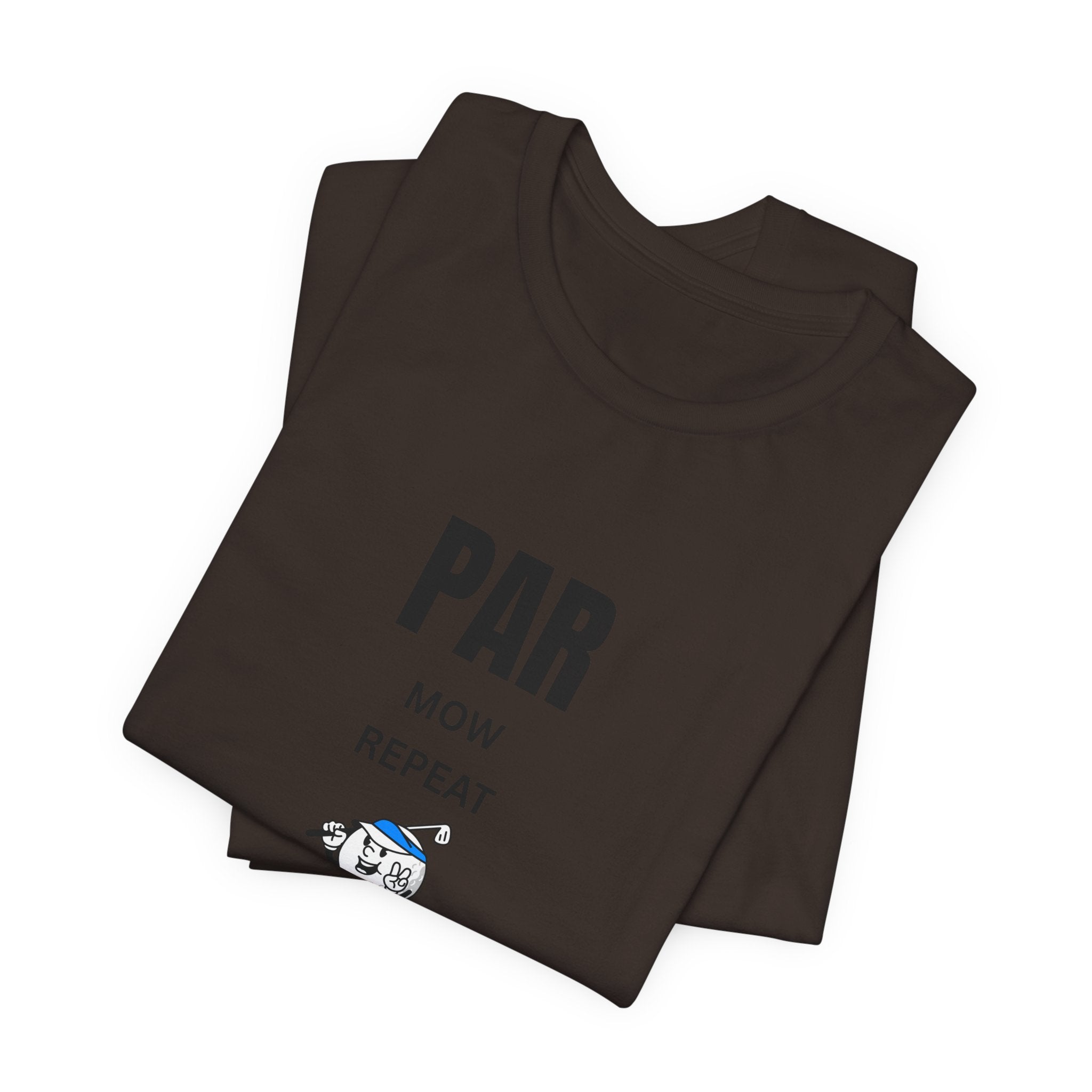 Golf "Par, Mow, Repeat" T-Shirt — Funny Golfing Tee for Golf Lovers