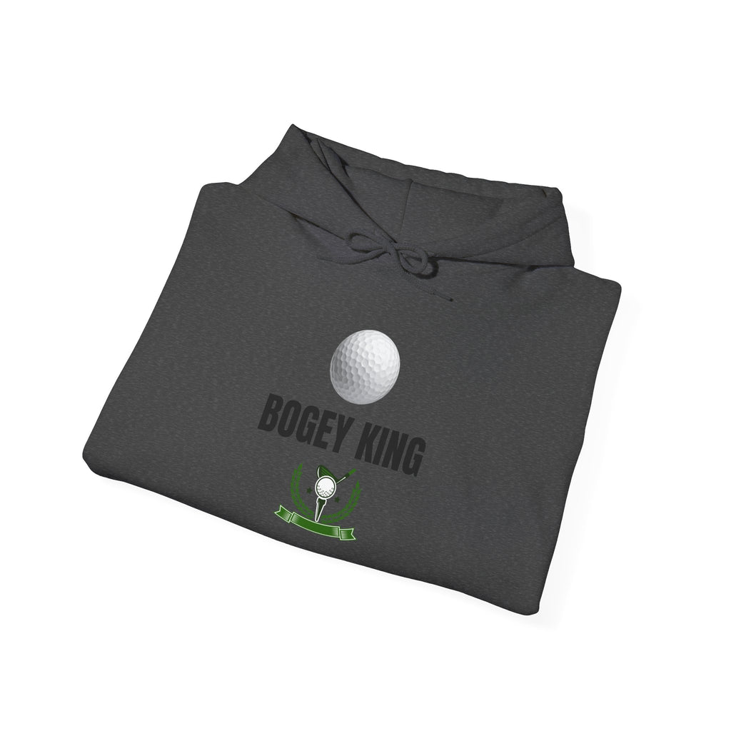 Bogey King Hoodie - Golf Lover Pullover with Golf Ball & Trophy Graphic