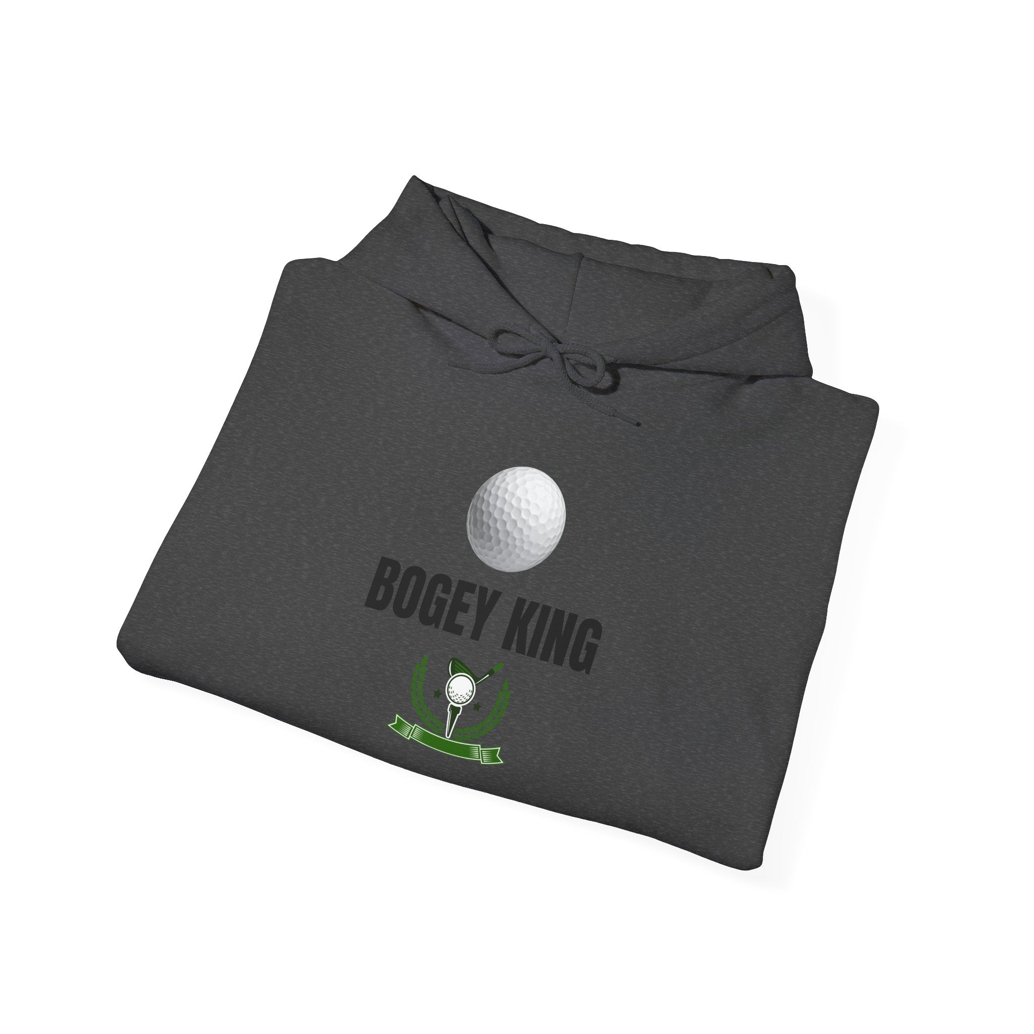 Bogey King Hoodie - Golf Lover Pullover with Golf Ball & Trophy Graphic