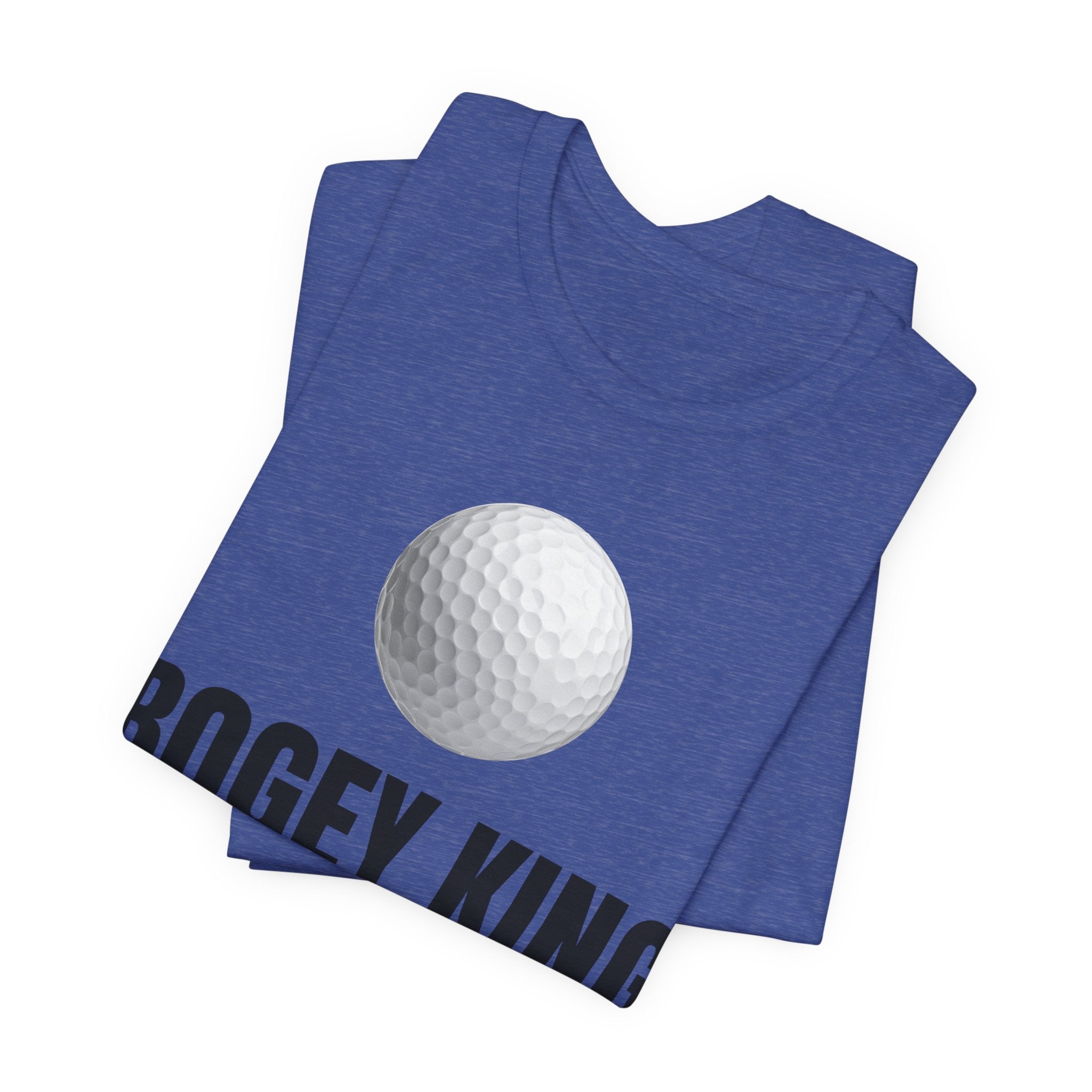 Bogey King Golf T-Shirt — Funny Golf Shirt with Golf Ball & Wreath Design