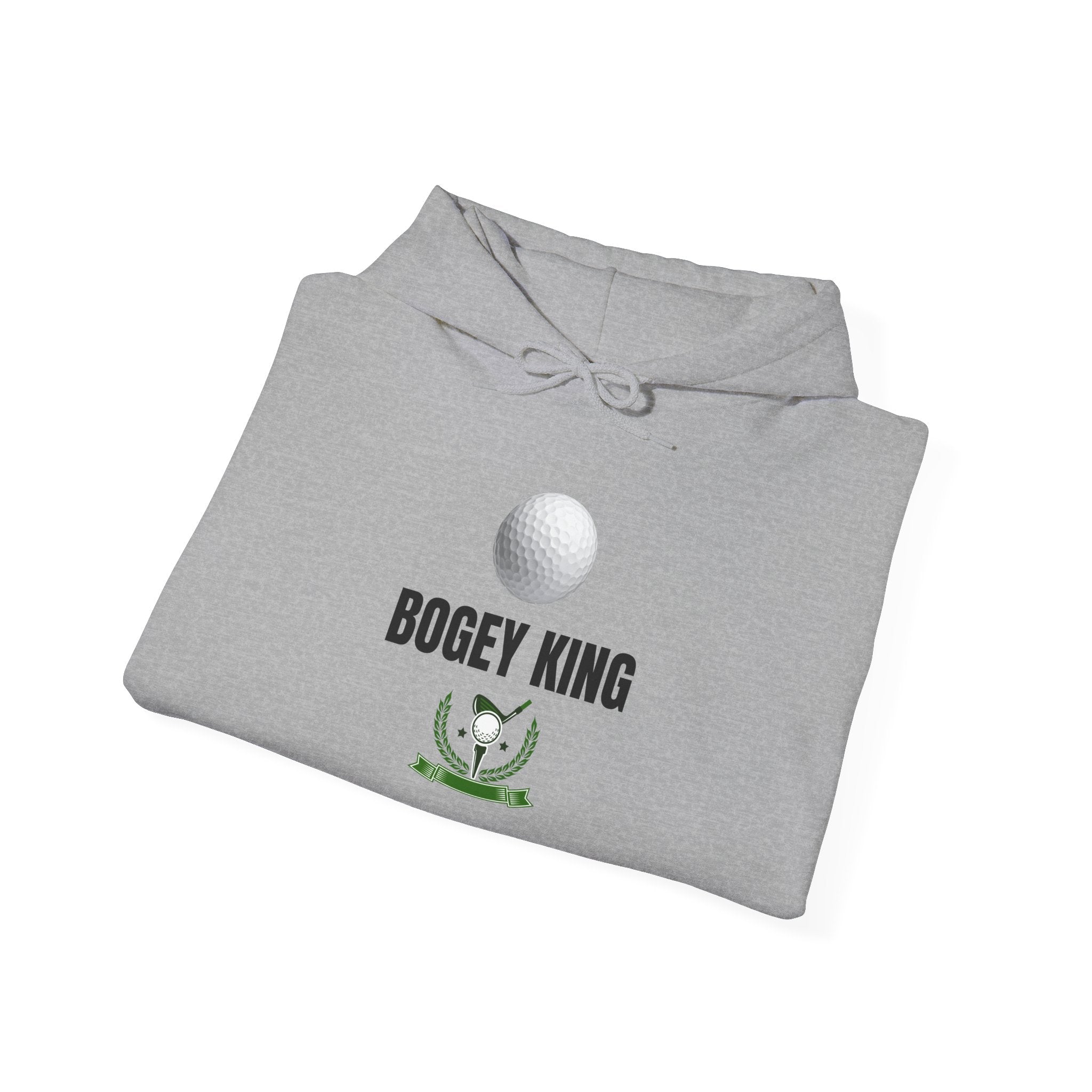Bogey King Hoodie - Golf Lover Pullover with Golf Ball & Trophy Graphic