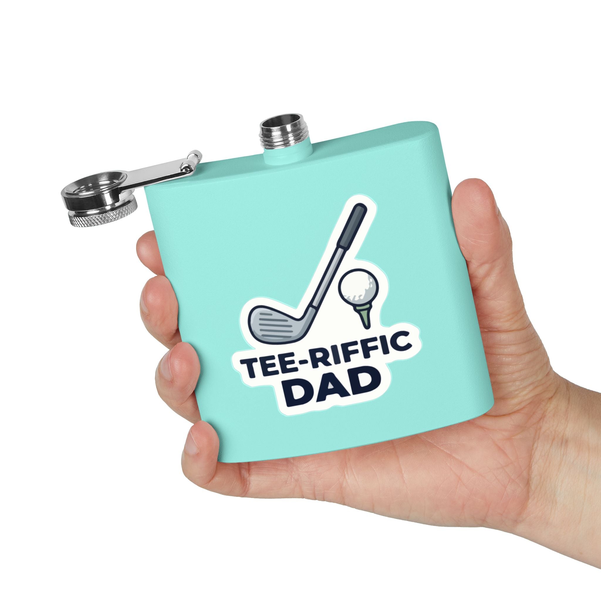 Flask — Tee-riffic Dad Golf Stainless Steel Hip Flask (6oz)