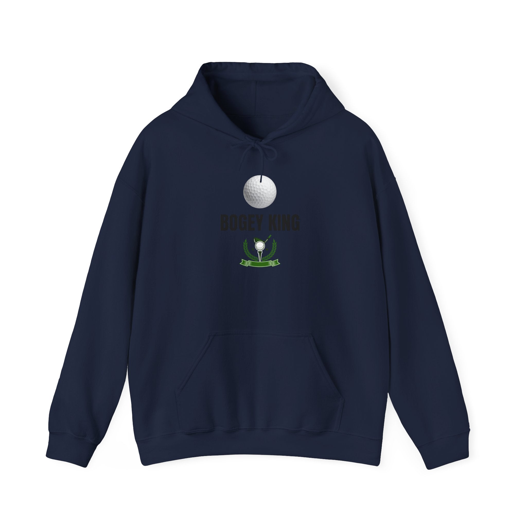 Bogey King Hoodie - Golf Lover Pullover with Golf Ball & Trophy Graphic