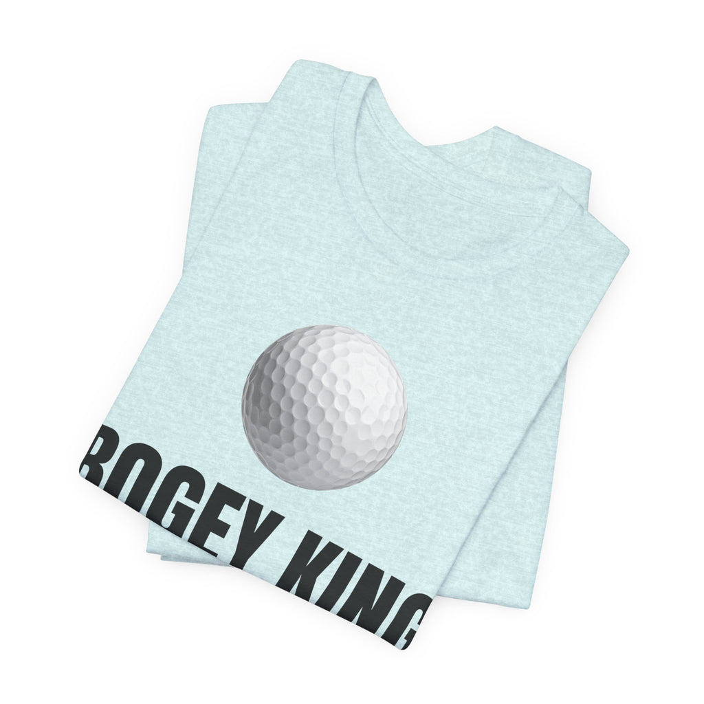 Bogey King Golf T-Shirt — Funny Golf Shirt with Golf Ball & Wreath Design