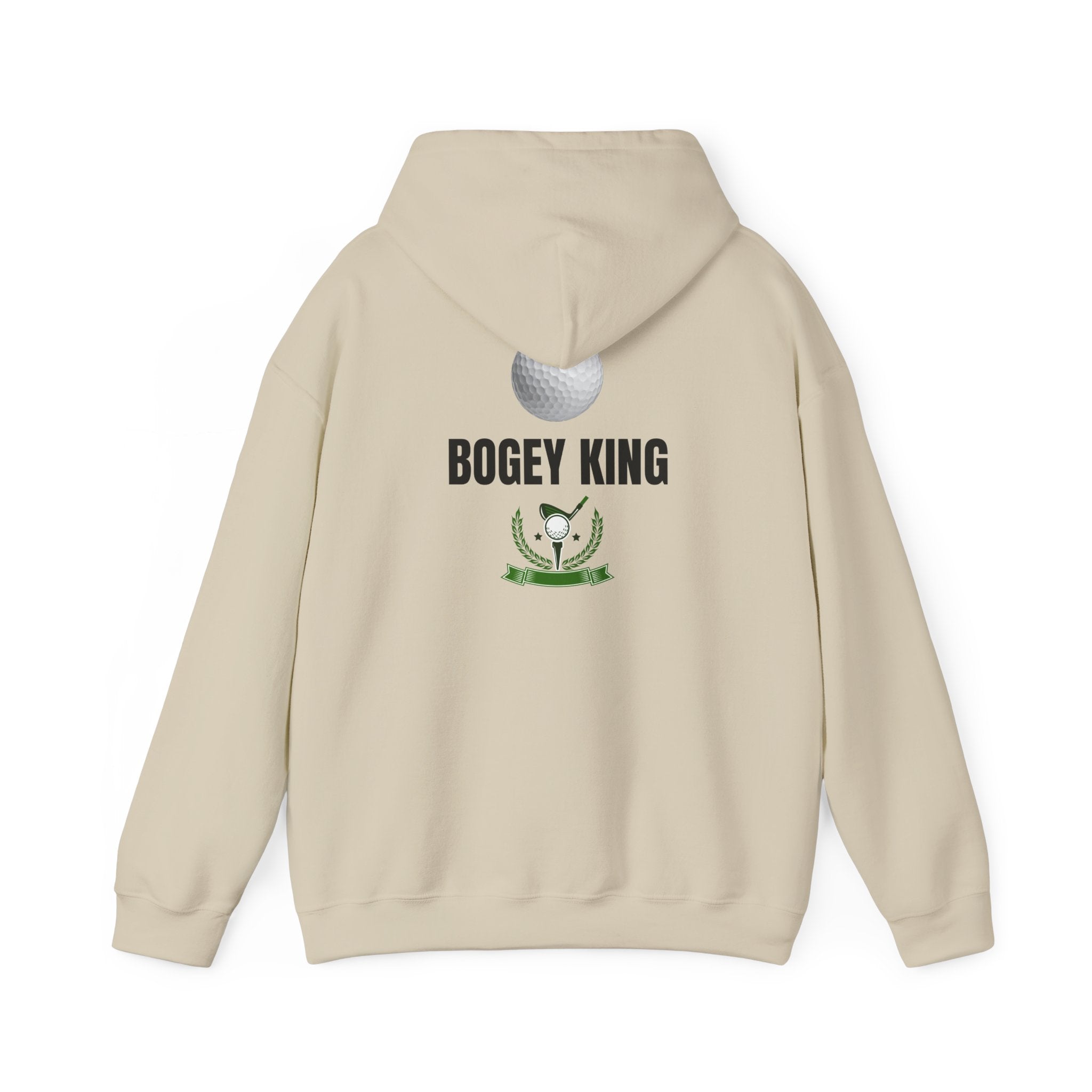 Bogey King Hoodie - Golf Lover Pullover with Golf Ball & Trophy Graphic