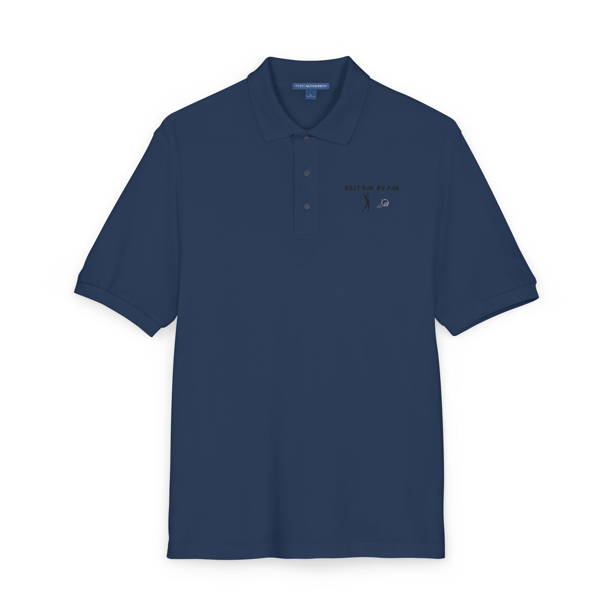Embroidered Polo Shirt — “Just Go For It” Minimalist Golf Logo