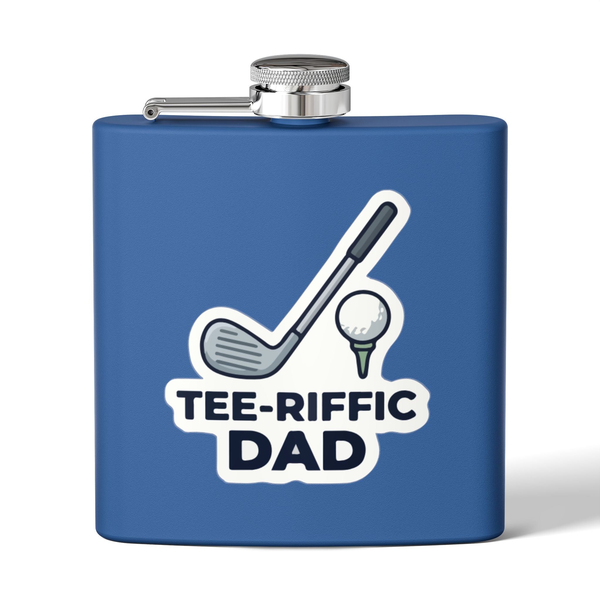 Flask — Tee-riffic Dad Golf Stainless Steel Hip Flask (6oz)