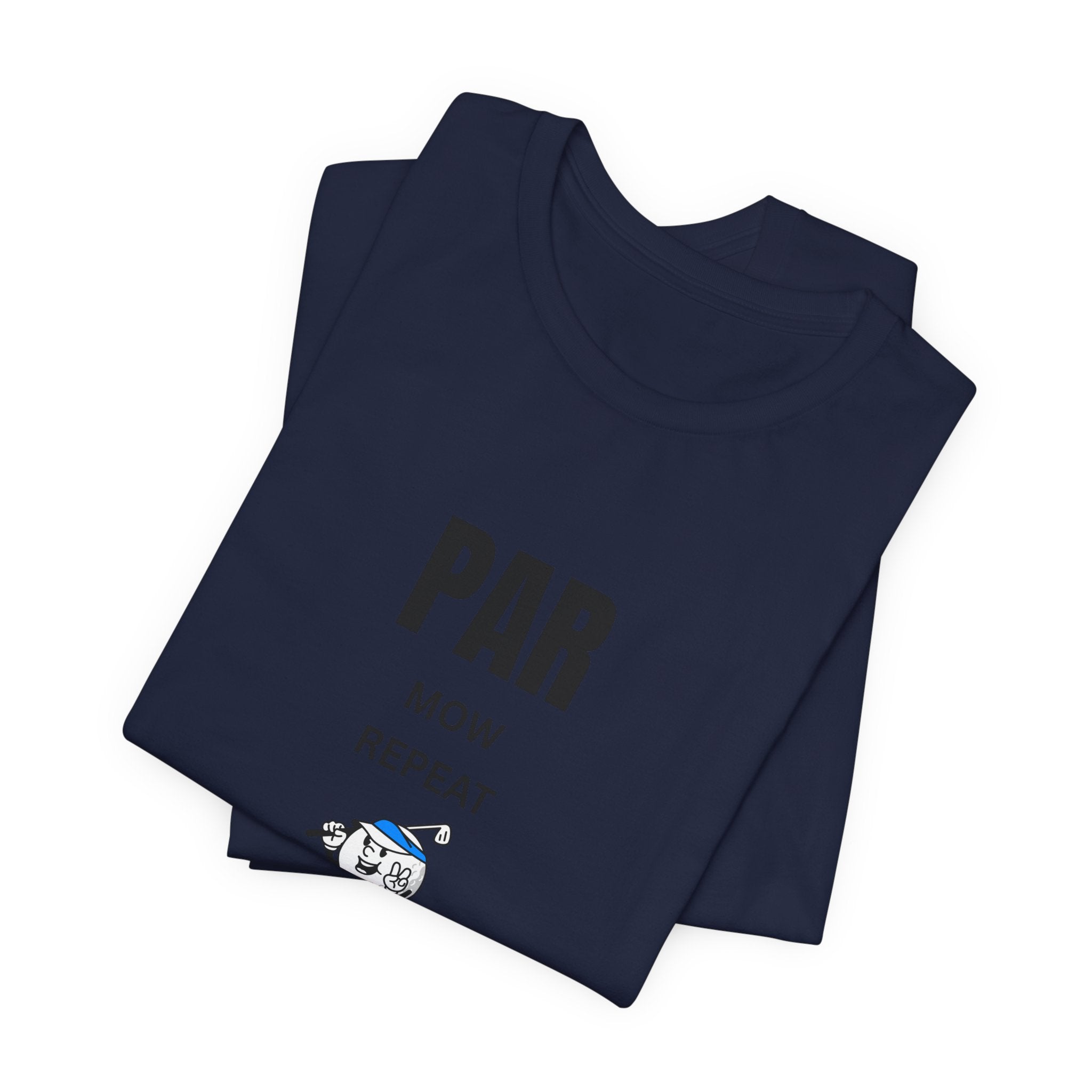 Golf "Par, Mow, Repeat" T-Shirt — Funny Golfing Tee for Golf Lovers
