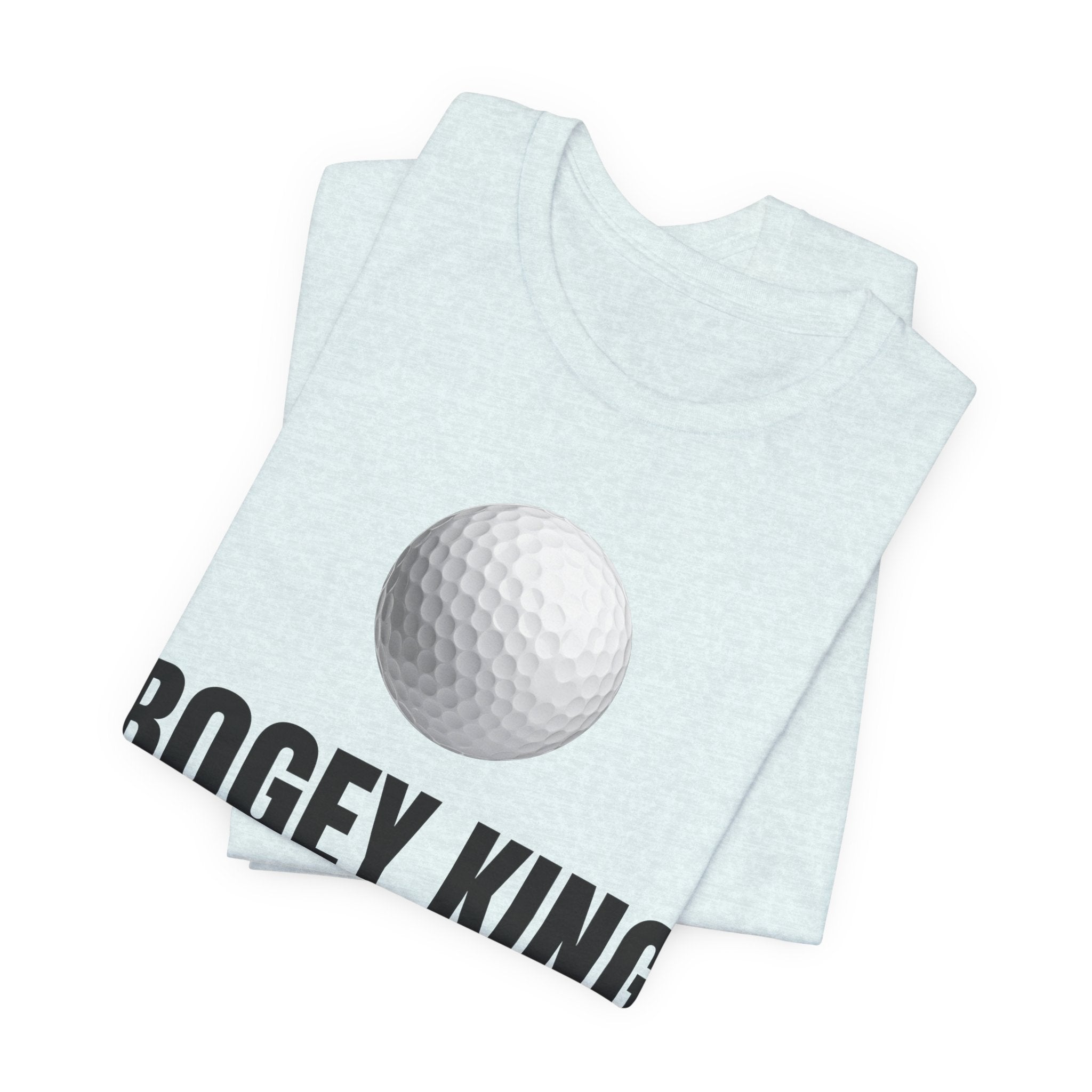 Bogey King Golf T-Shirt — Funny Golf Shirt with Golf Ball & Wreath Design
