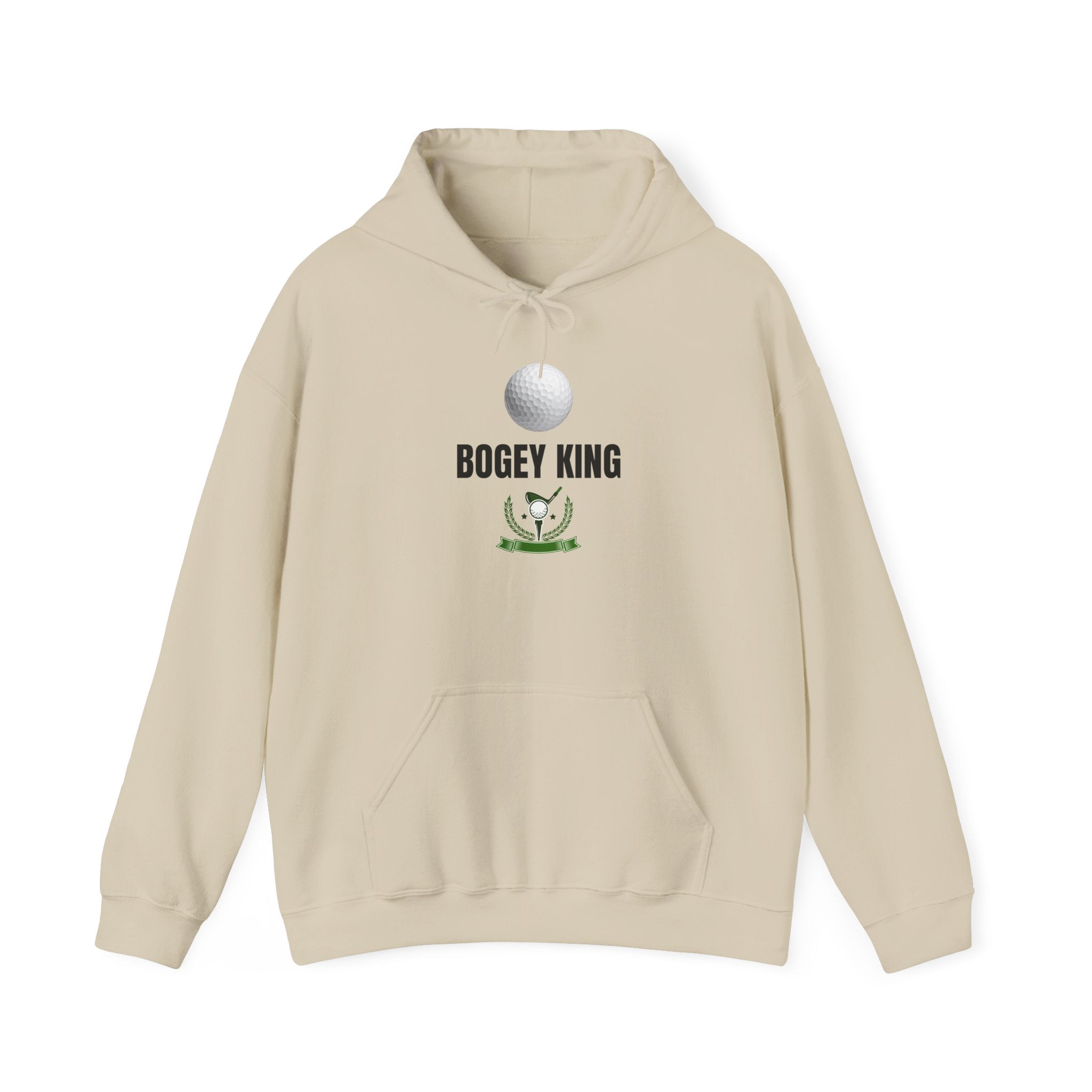 Bogey King Hoodie - Golf Lover Pullover with Golf Ball & Trophy Graphic