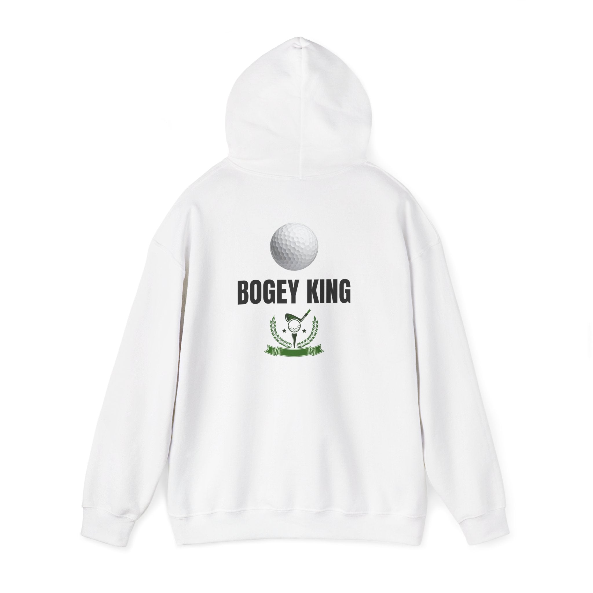 Bogey King Hoodie - Golf Lover Pullover with Golf Ball & Trophy Graphic