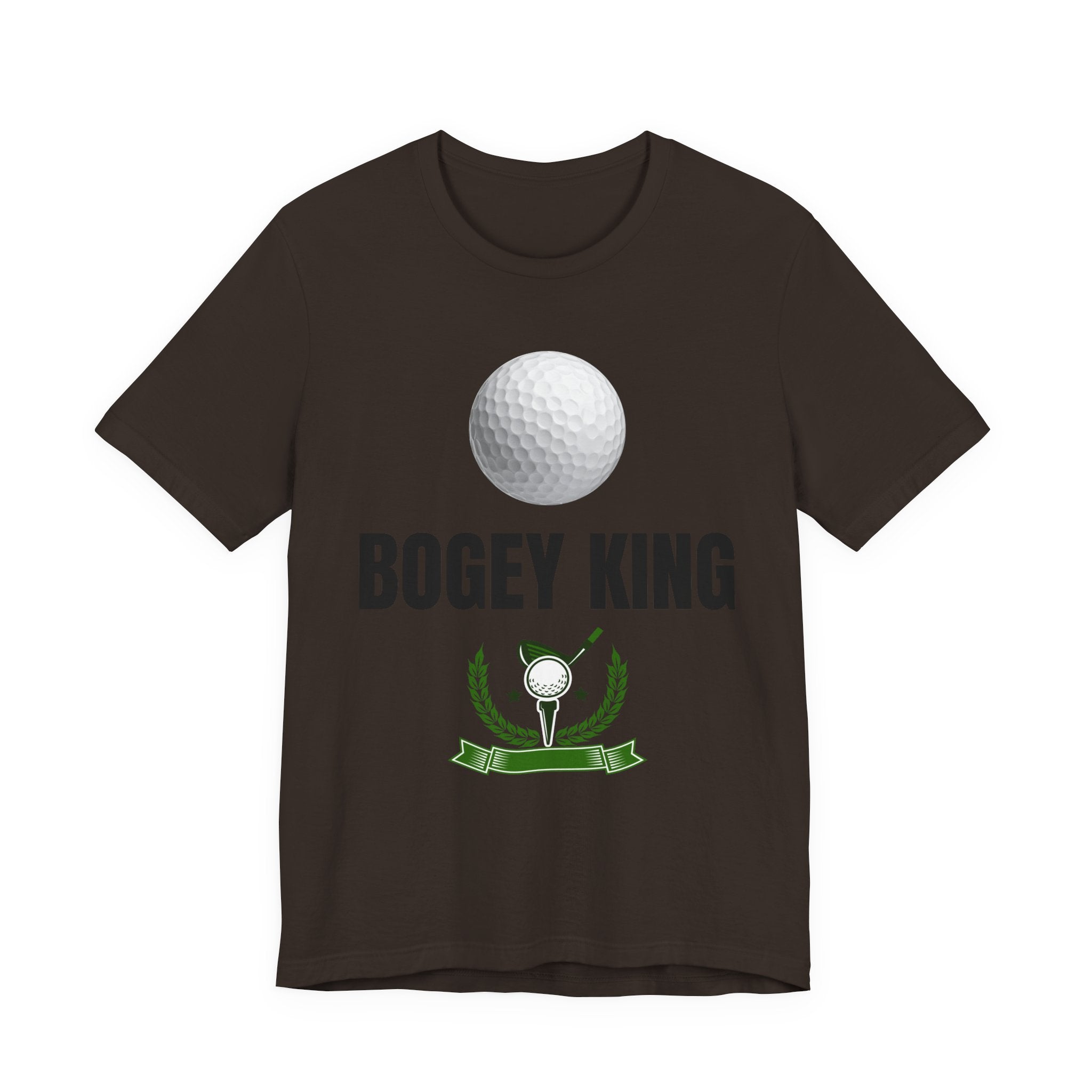 Bogey King Golf T-Shirt — Funny Golf Shirt with Golf Ball & Wreath Design