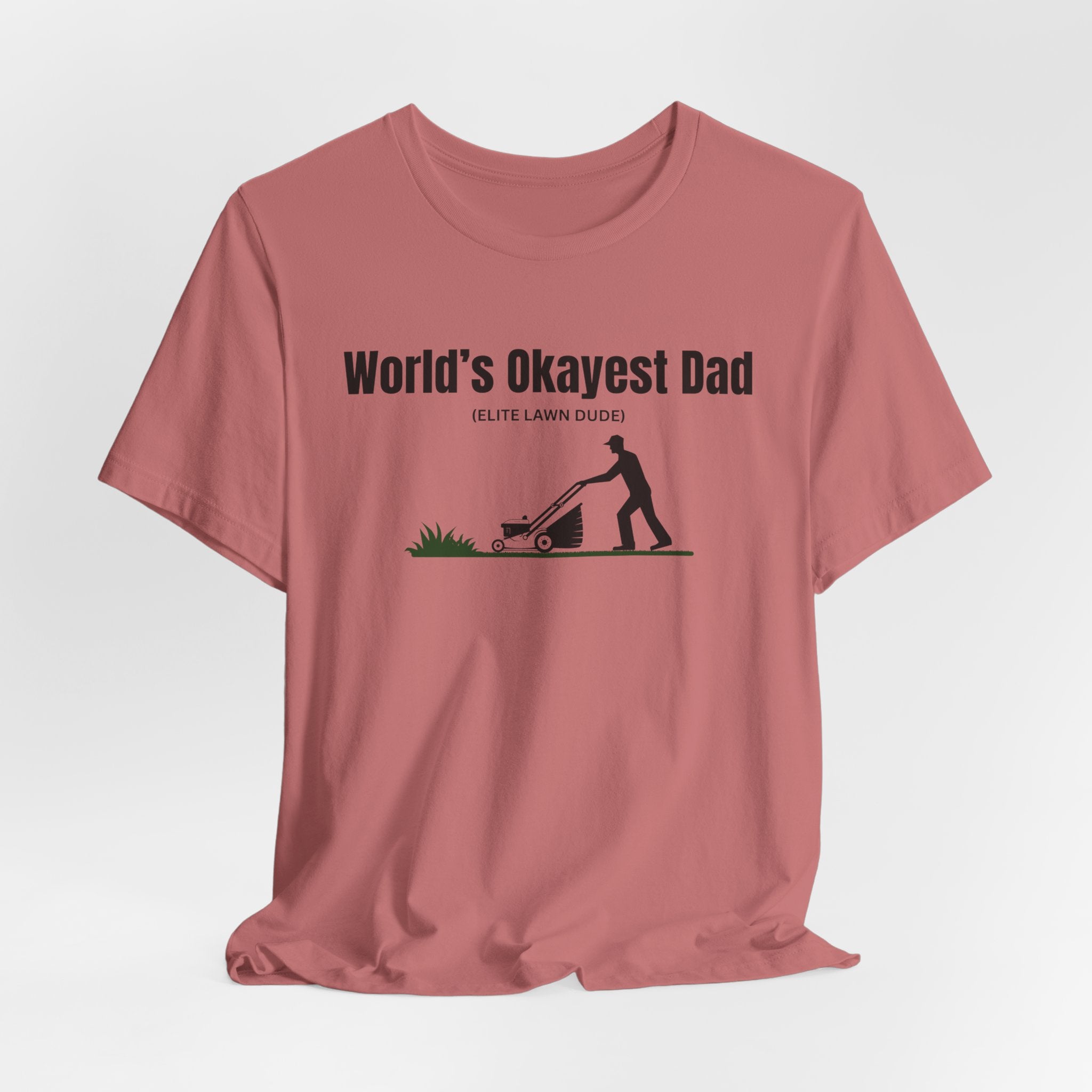 World's Okayest Dad Lawn Care T-Shirt — Funny Father's Day Gift