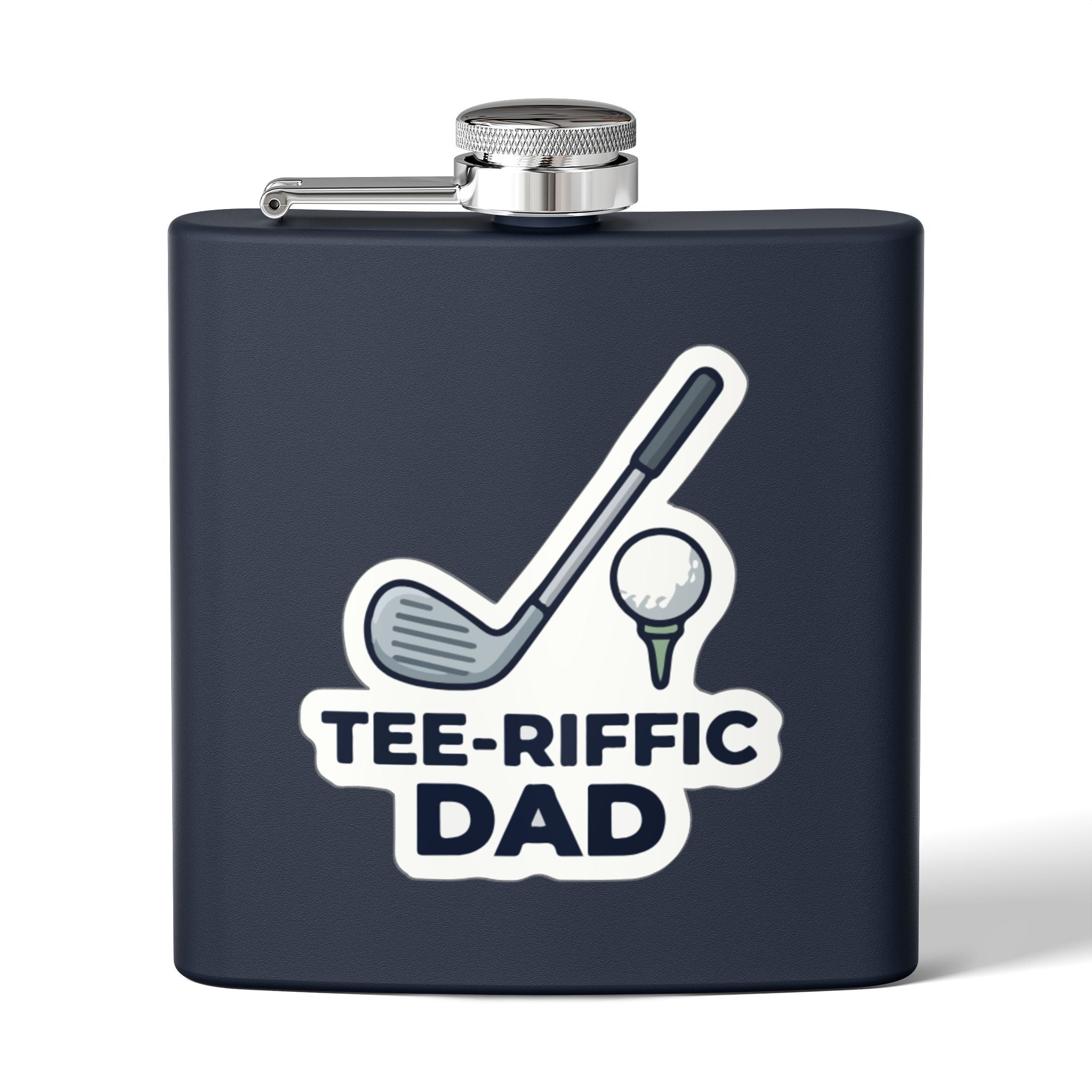 Flask — Tee-riffic Dad Golf Stainless Steel Hip Flask (6oz)