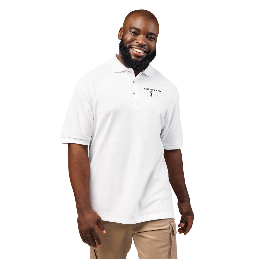 Embroidered Polo Shirt — “Just Go For It” Minimalist Golf Logo