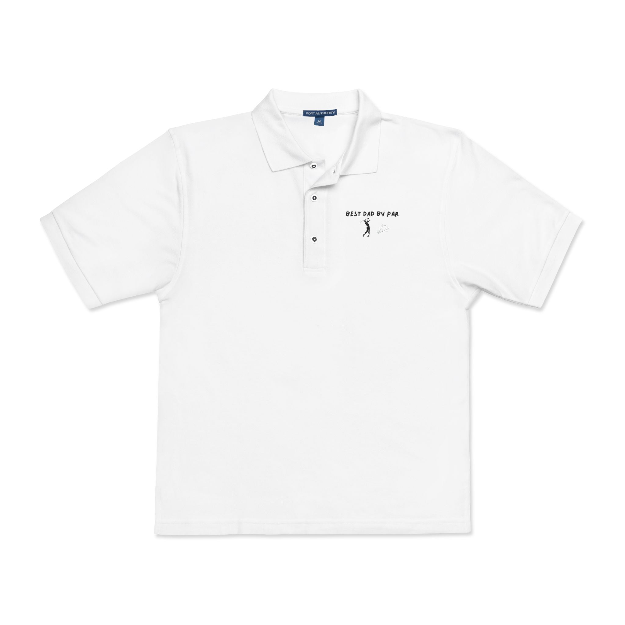 Embroidered Polo Shirt — “Just Go For It” Minimalist Golf Logo