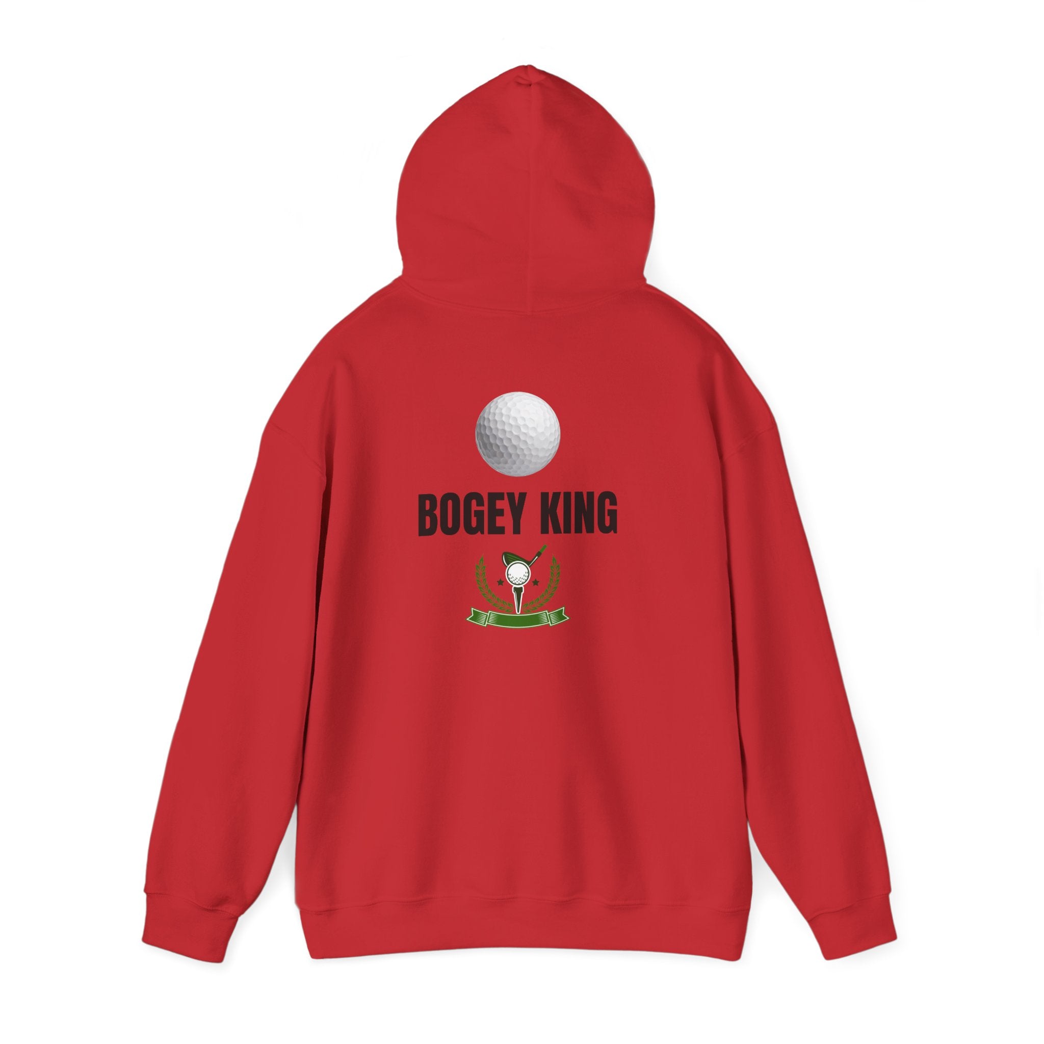 Bogey King Hoodie - Golf Lover Pullover with Golf Ball & Trophy Graphic
