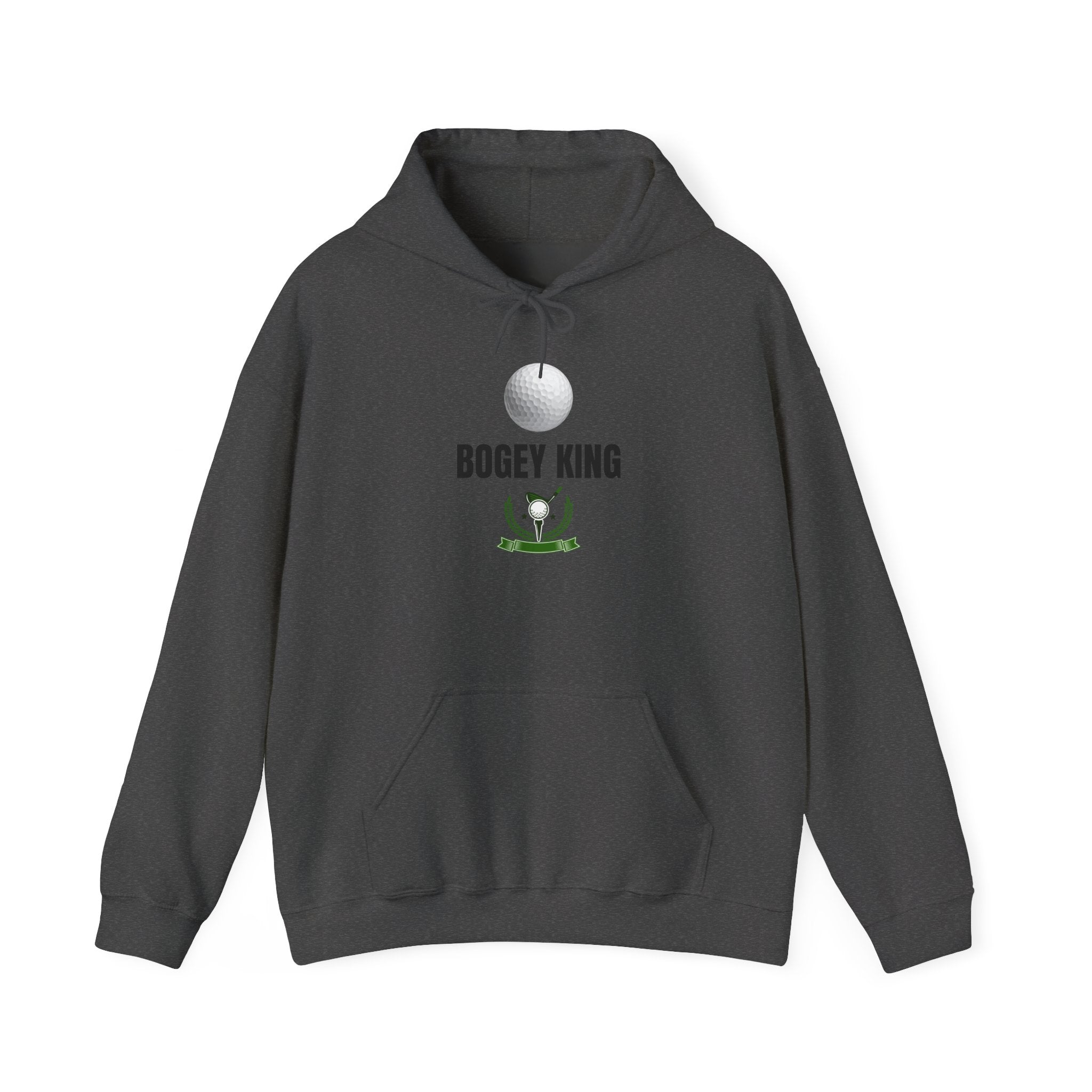 Bogey King Hoodie - Golf Lover Pullover with Golf Ball & Trophy Graphic