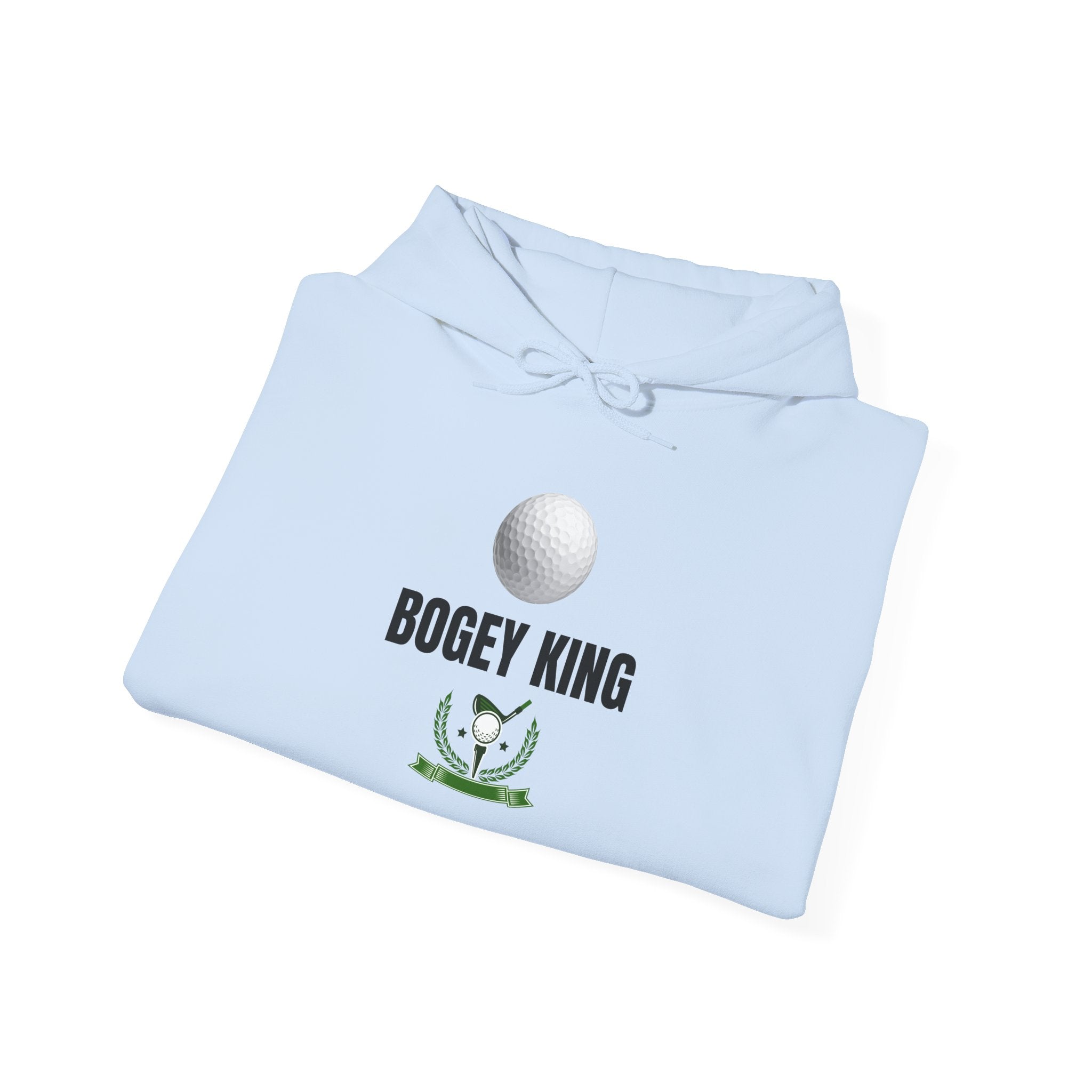 Bogey King Hoodie - Golf Lover Pullover with Golf Ball & Trophy Graphic