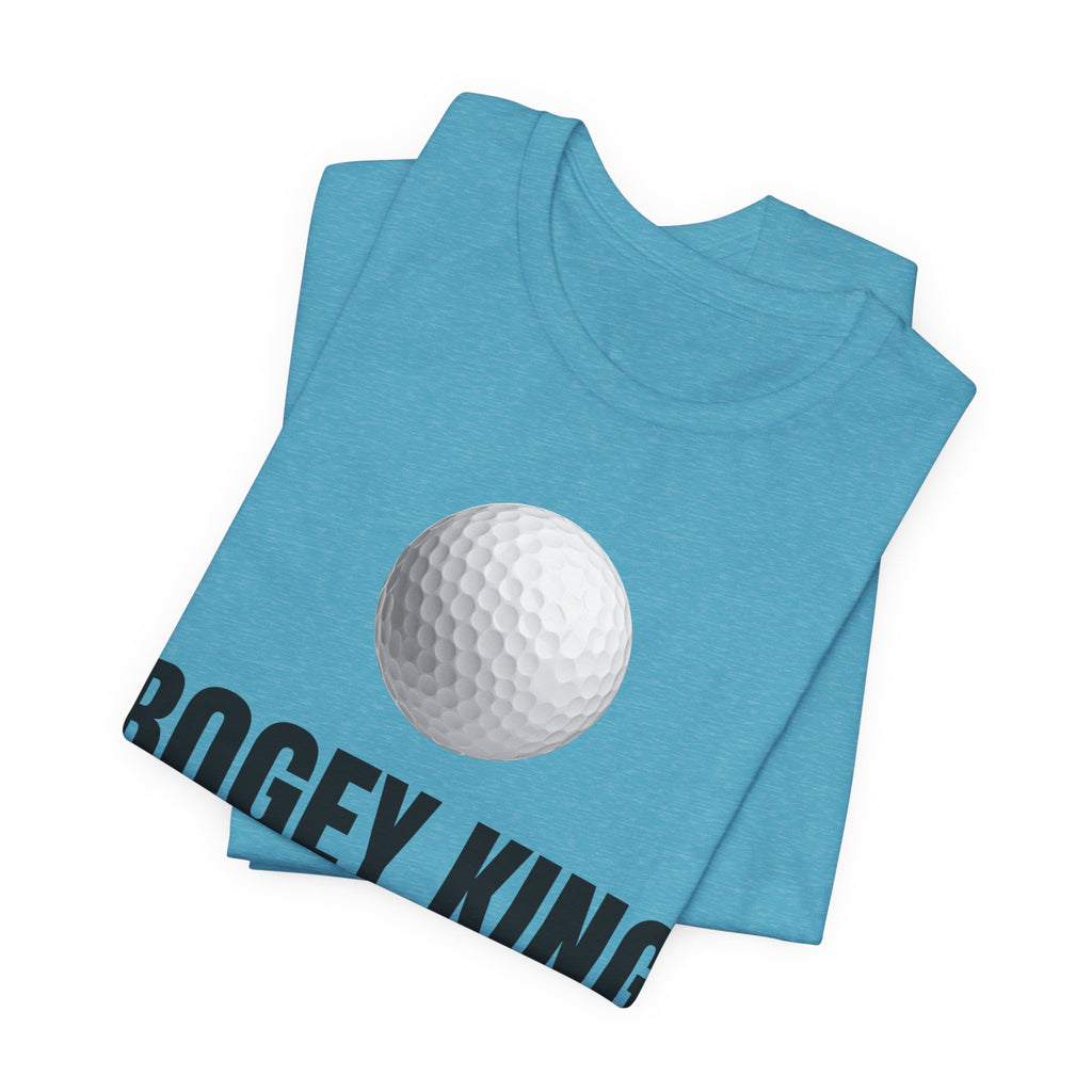 Bogey King Golf T-Shirt — Funny Golf Shirt with Golf Ball & Wreath Design