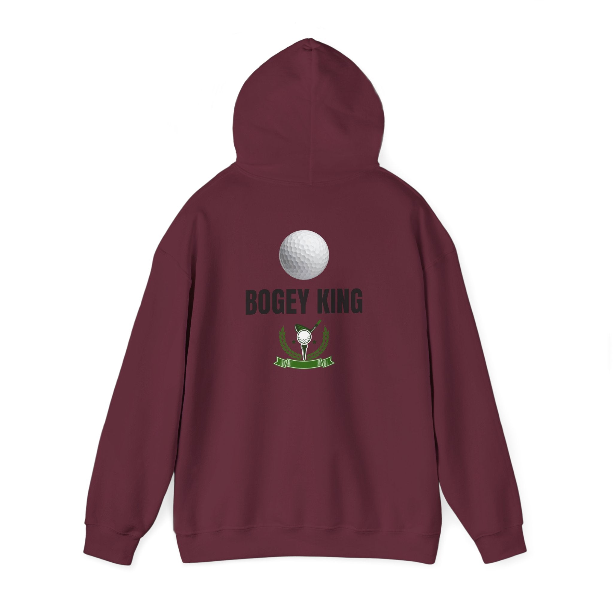 Bogey King Hoodie - Golf Lover Pullover with Golf Ball & Trophy Graphic