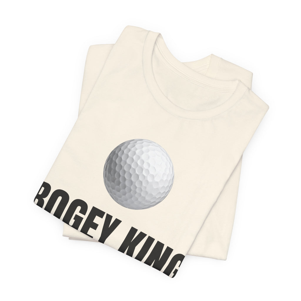 Bogey King Golf T-Shirt — Funny Golf Shirt with Golf Ball & Wreath Design