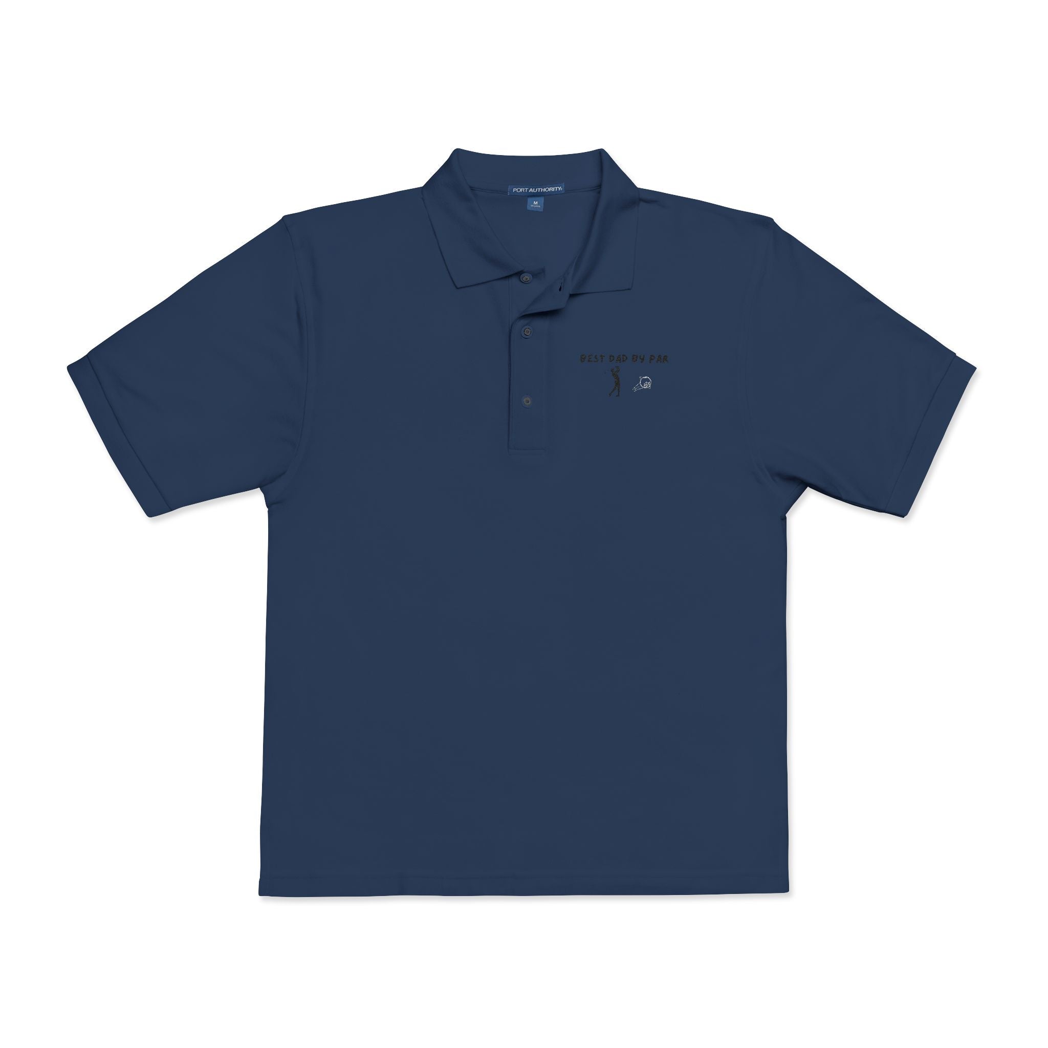 Embroidered Polo Shirt — “Just Go For It” Minimalist Golf Logo