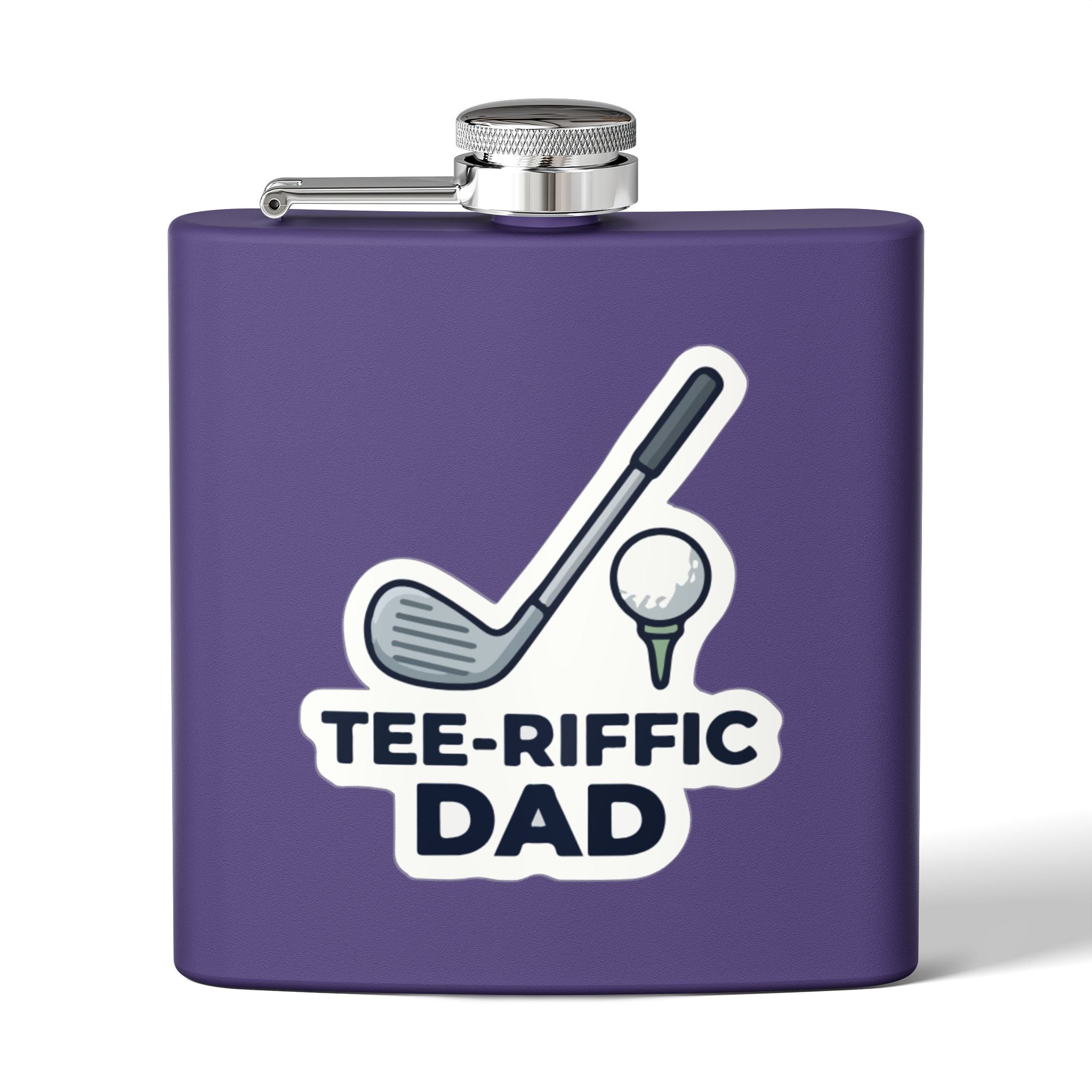 Flask — Tee-riffic Dad Golf Stainless Steel Hip Flask (6oz)