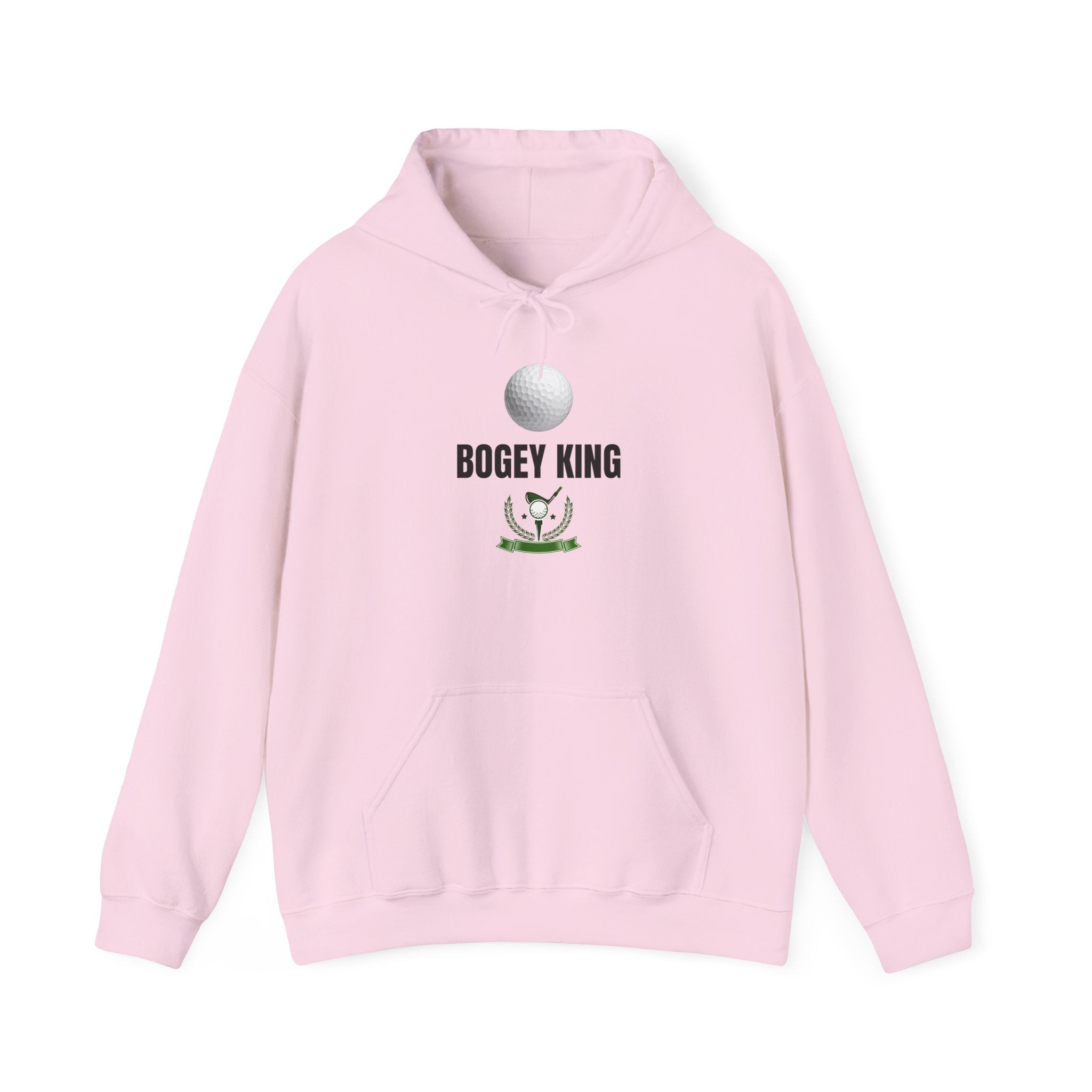 Bogey King Hoodie - Golf Lover Pullover with Golf Ball & Trophy Graphic