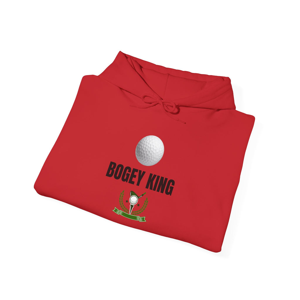 Bogey King Hoodie - Golf Lover Pullover with Golf Ball & Trophy Graphic