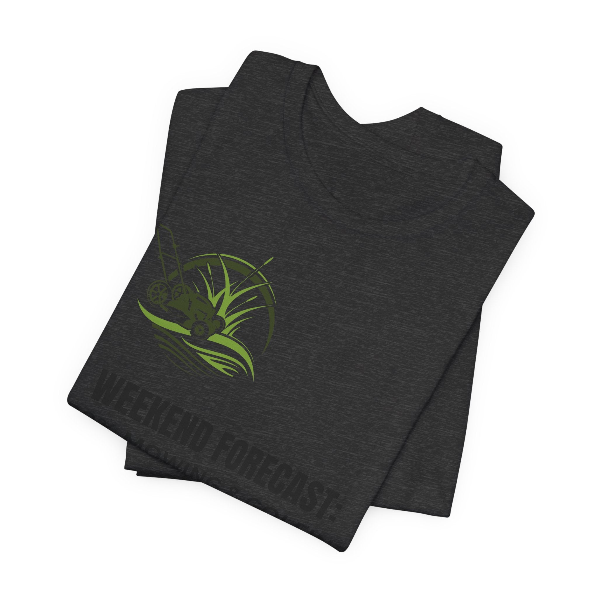 Weekend Forecast T‑Shirt: "100% Mowing & Golfing" Graphic Tee