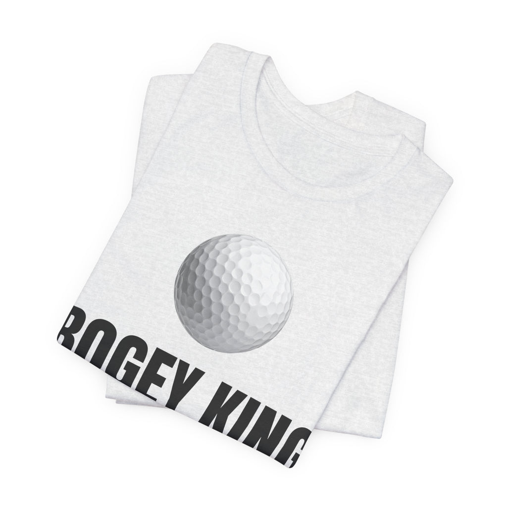 Bogey King Golf T-Shirt — Funny Golf Shirt with Golf Ball & Wreath Design
