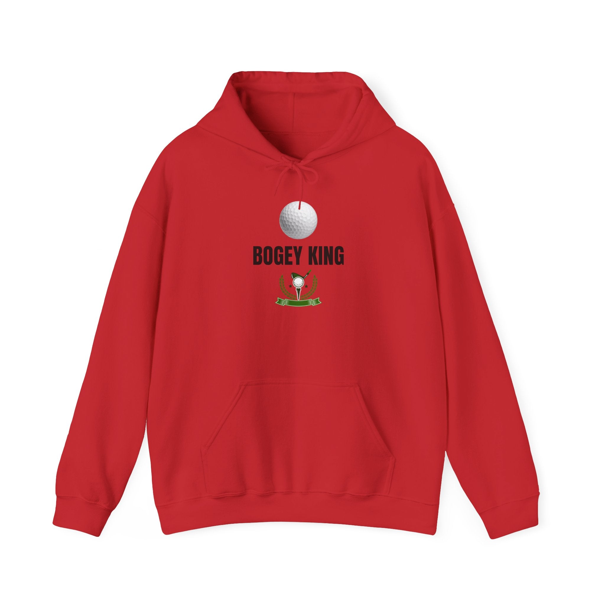 Bogey King Hoodie - Golf Lover Pullover with Golf Ball & Trophy Graphic