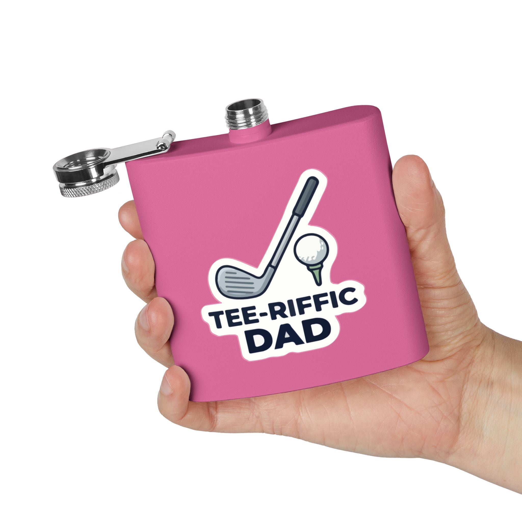Flask — Tee-riffic Dad Golf Stainless Steel Hip Flask (6oz)
