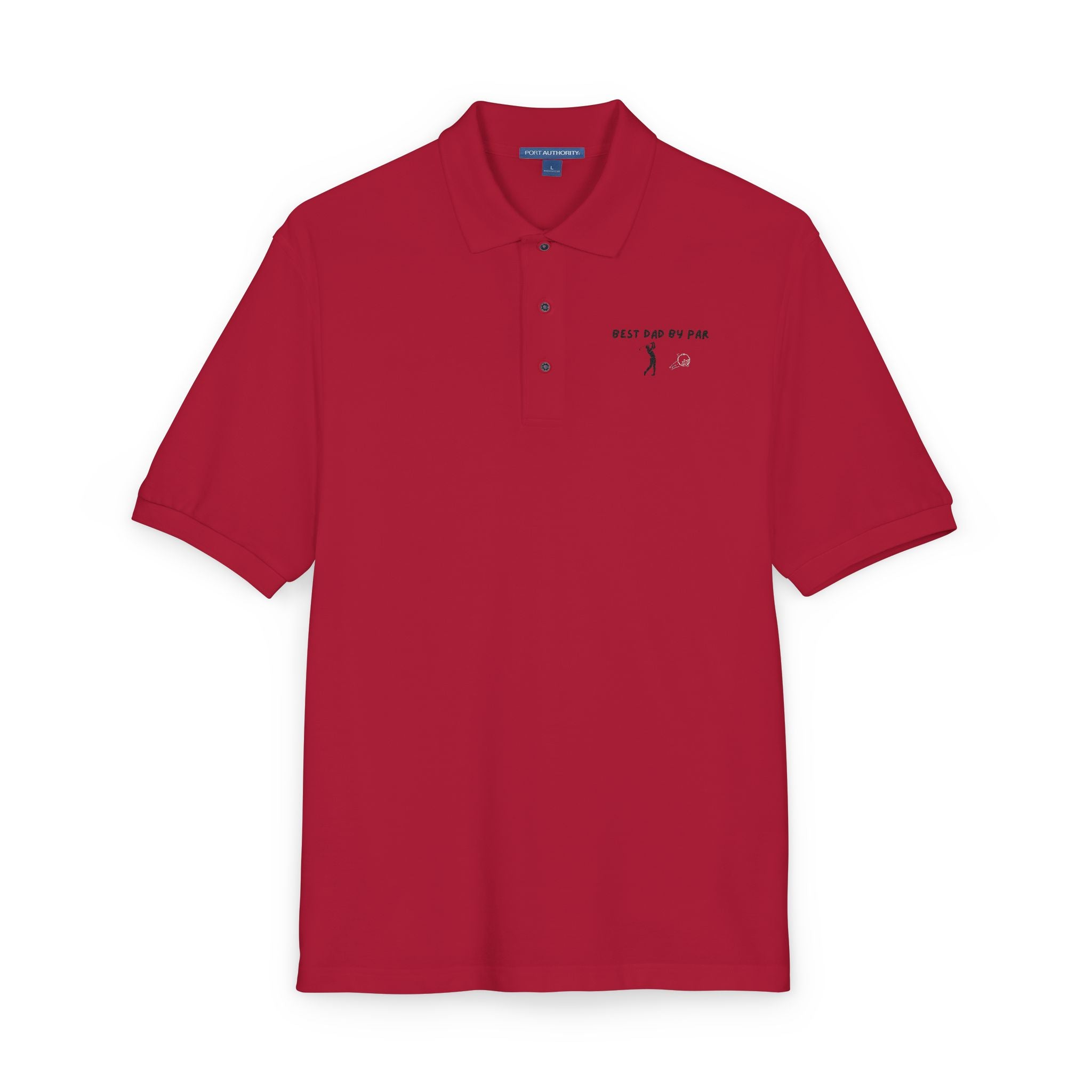 Embroidered Polo Shirt — “Just Go For It” Minimalist Golf Logo