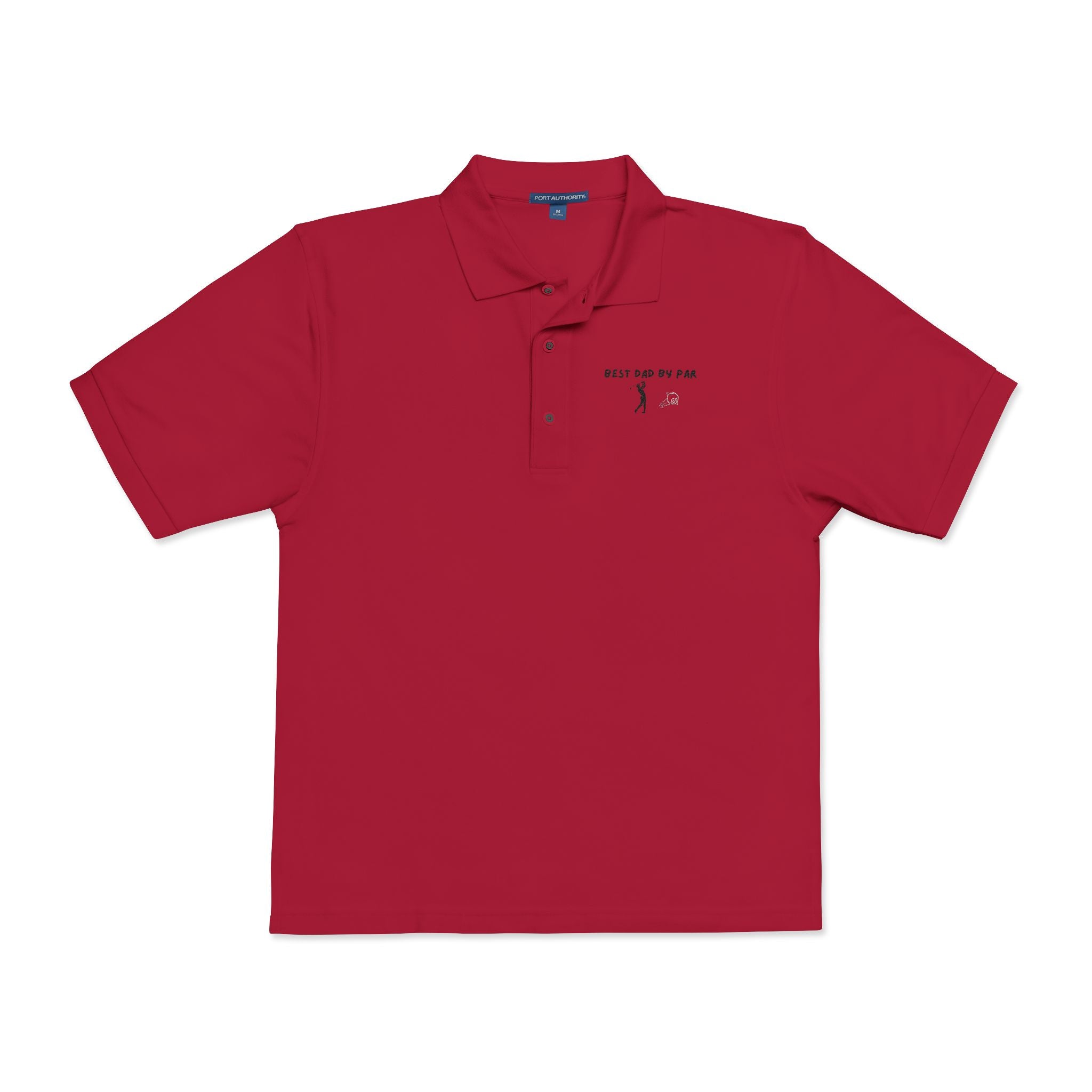Embroidered Polo Shirt — “Just Go For It” Minimalist Golf Logo