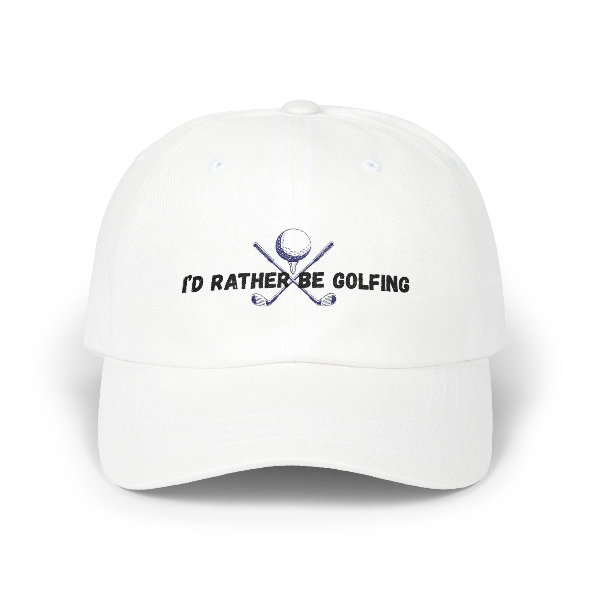 Golf Dad Cap - "I’d Rather Be Golfing" Embroidered Classic Dad Hat