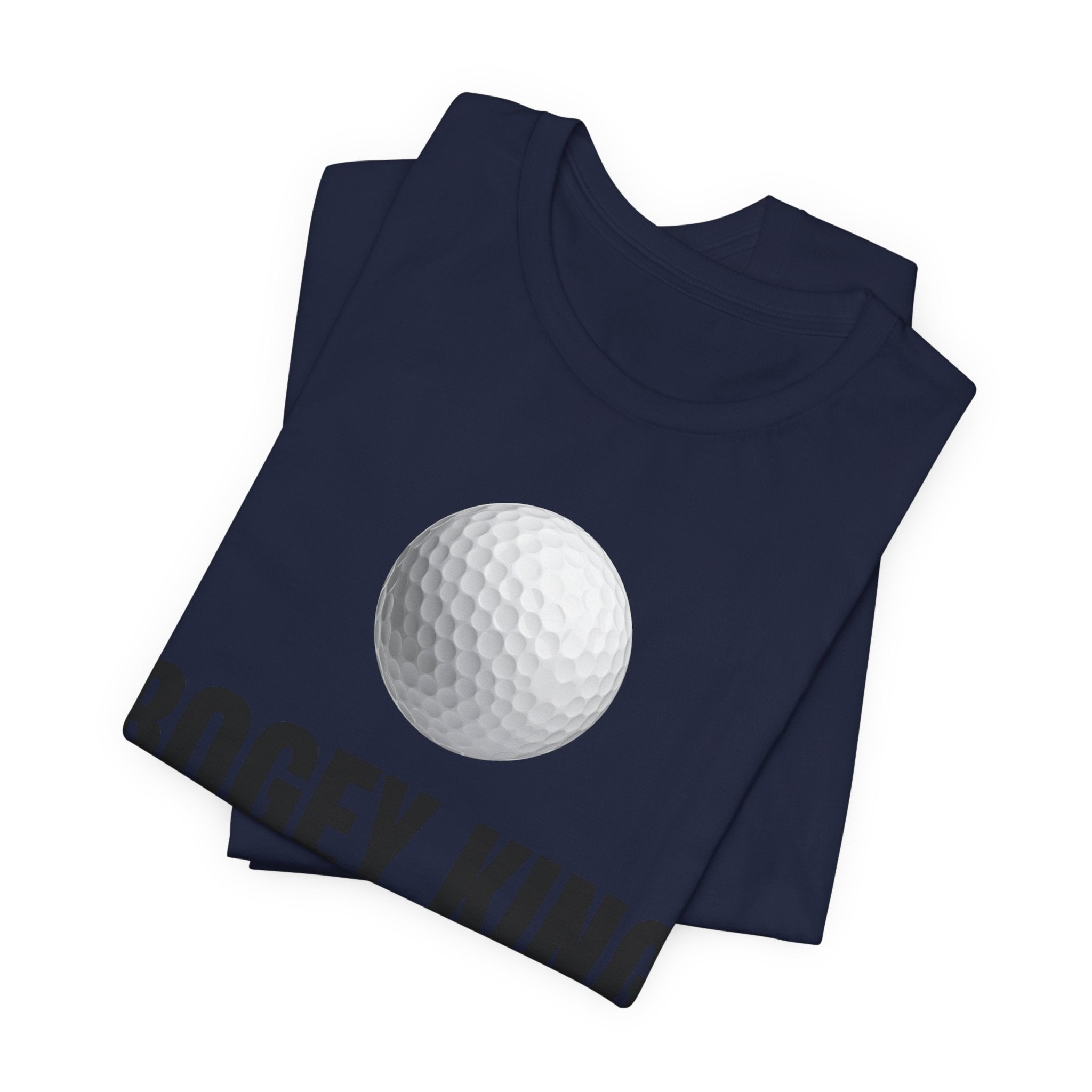 Bogey King Golf T-Shirt — Funny Golf Shirt with Golf Ball & Wreath Design