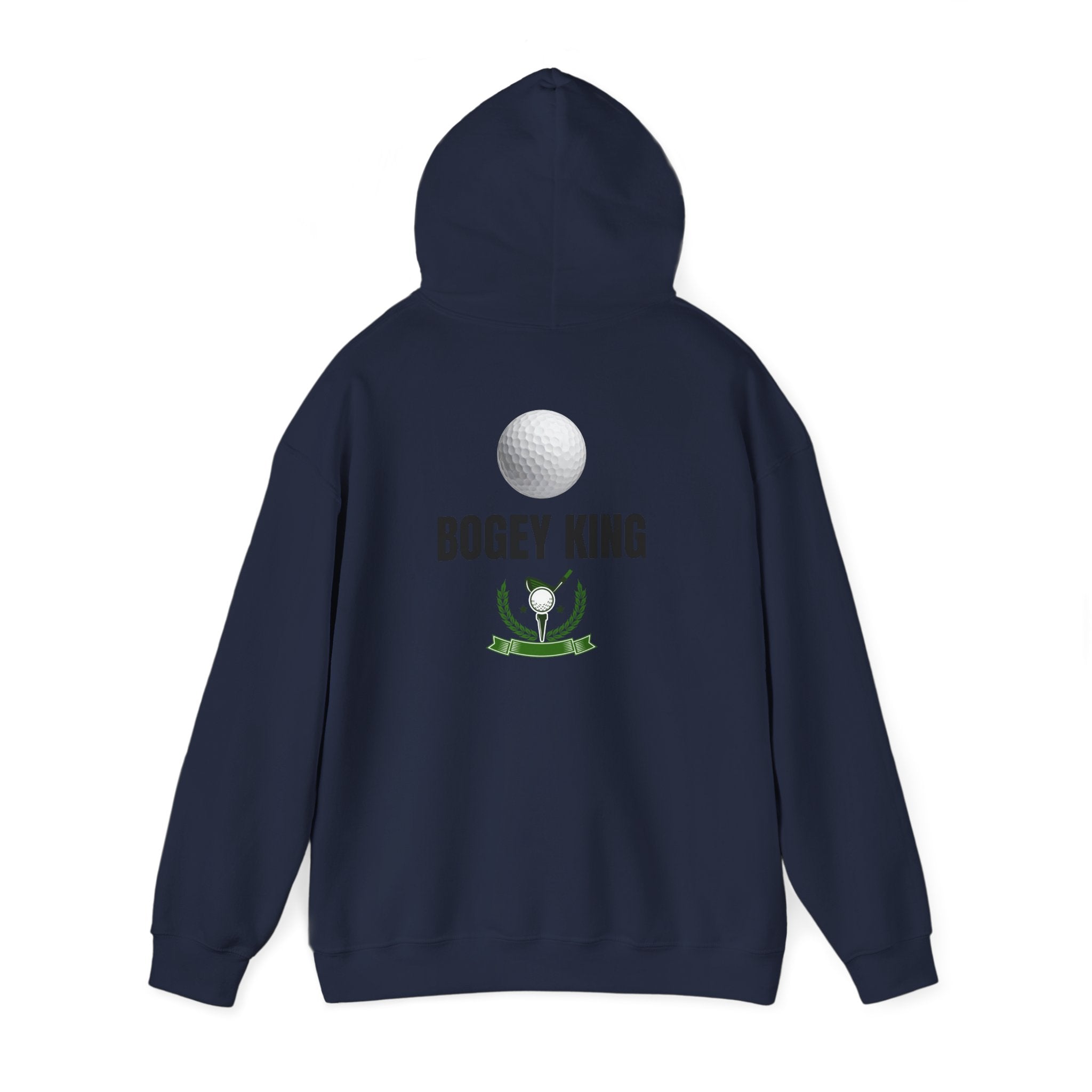 Bogey King Hoodie - Golf Lover Pullover with Golf Ball & Trophy Graphic