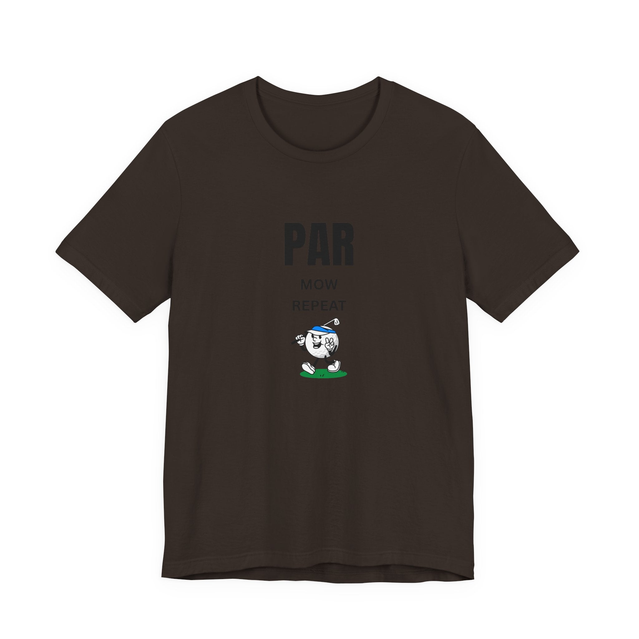 Golf "Par, Mow, Repeat" T-Shirt — Funny Golfing Tee for Golf Lovers